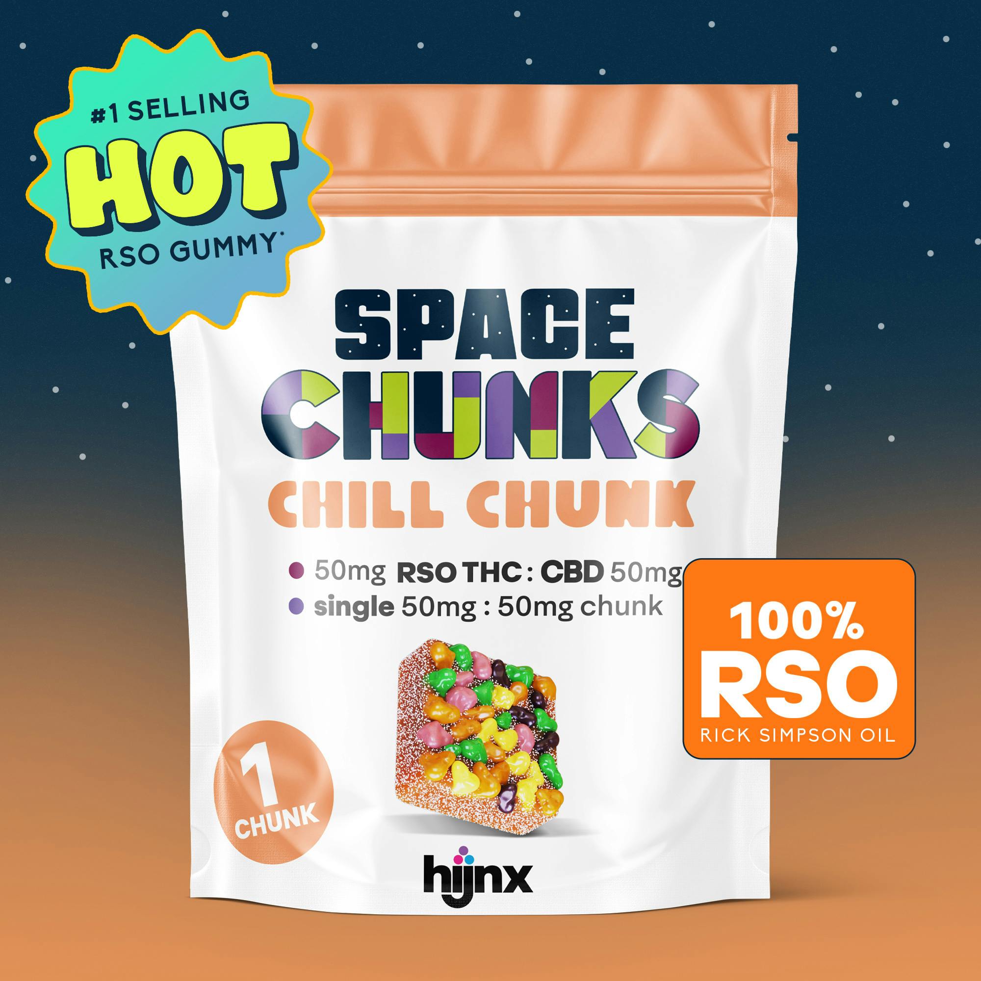 Chill Chunk [1pk] (50mg CBD/50mg THC) | Gummies | 50mg/ea