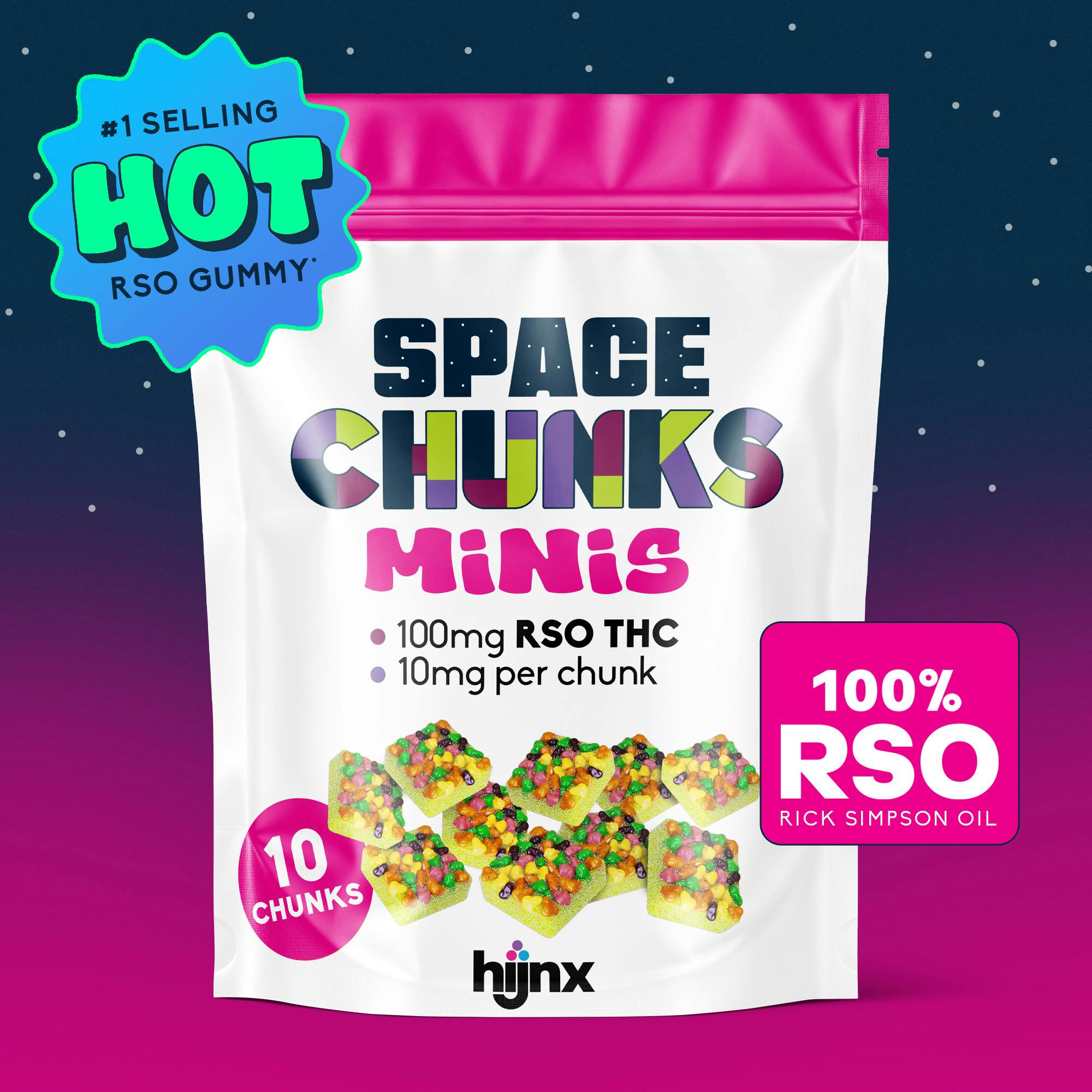Space Chunk Minis | Gummies | 10pk | 10mg/ea at NOBO