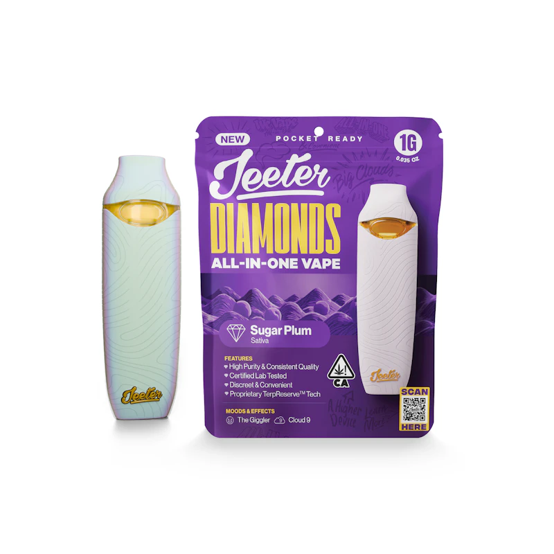 Jeeter Sugar Plum · Diamonds Disposable · 1g, Disposables