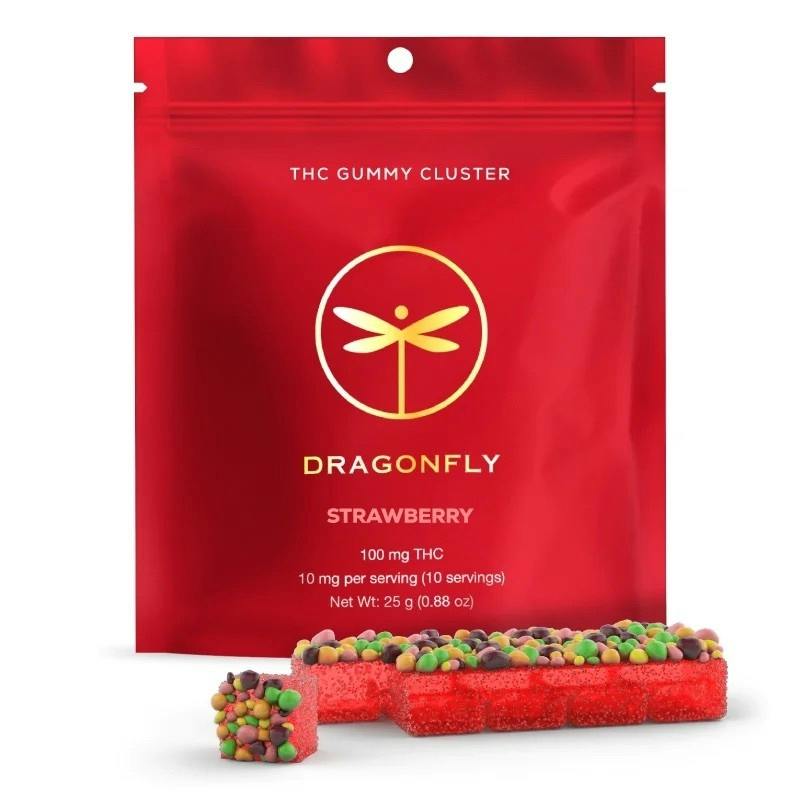 Strawberry Clusters | Gummies | 100mg | 10pk | 10mg/ea by Dragonfly