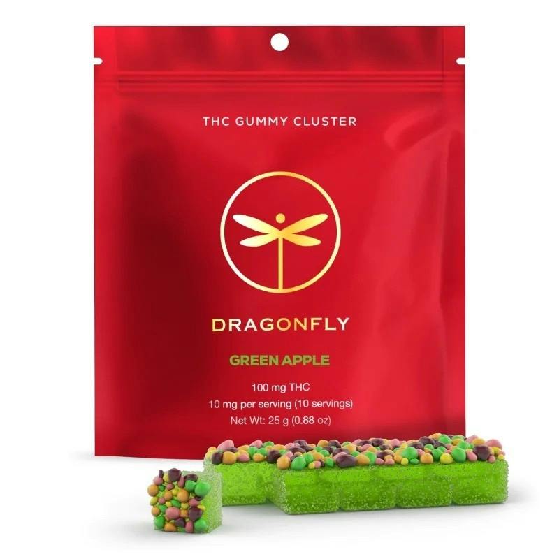 Green Apple Clusters | Gummies | 100mg | 10pk | 10mg/ea by Dragonfly