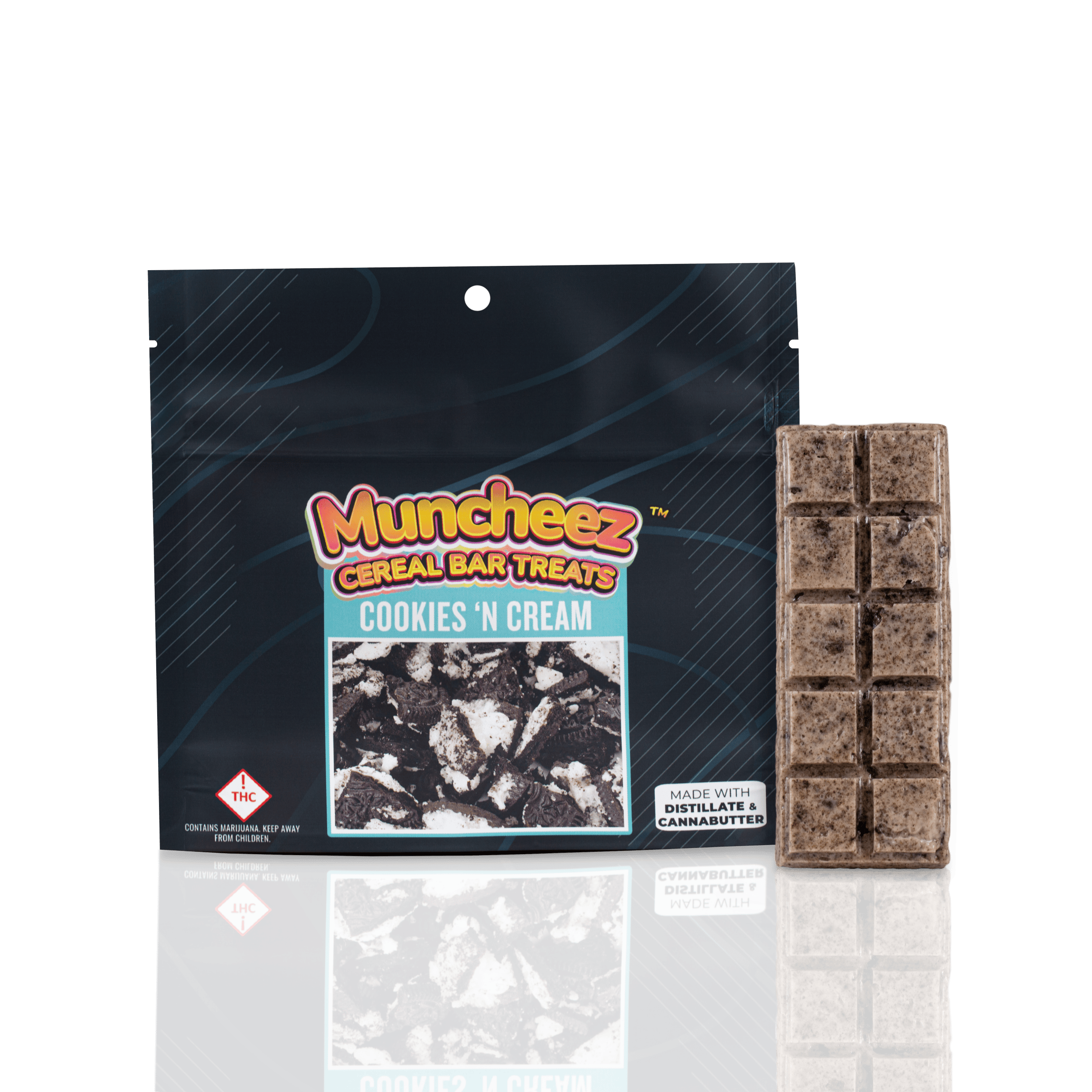 Muncheez | Cookies 'N Cream Cereal Bar | 100mg | 10ct | 10mg/ea at Star Buds Medical Cannabis Dispensary Natchez