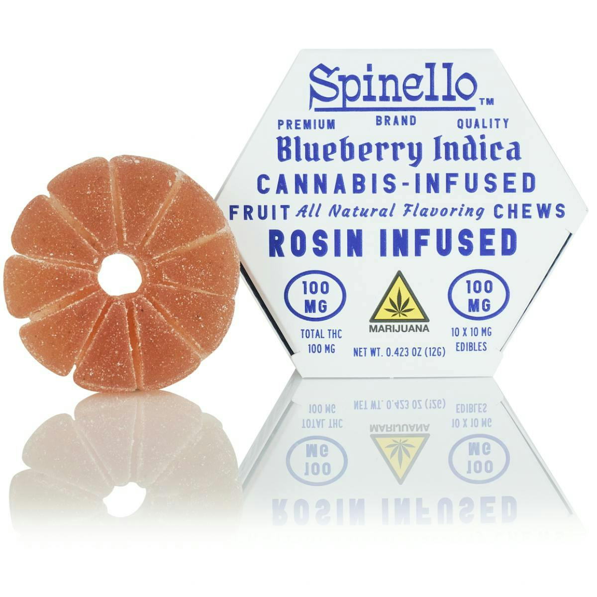 Blueberry Indica Rosin Infused Fruit Chew: 10mg/ea