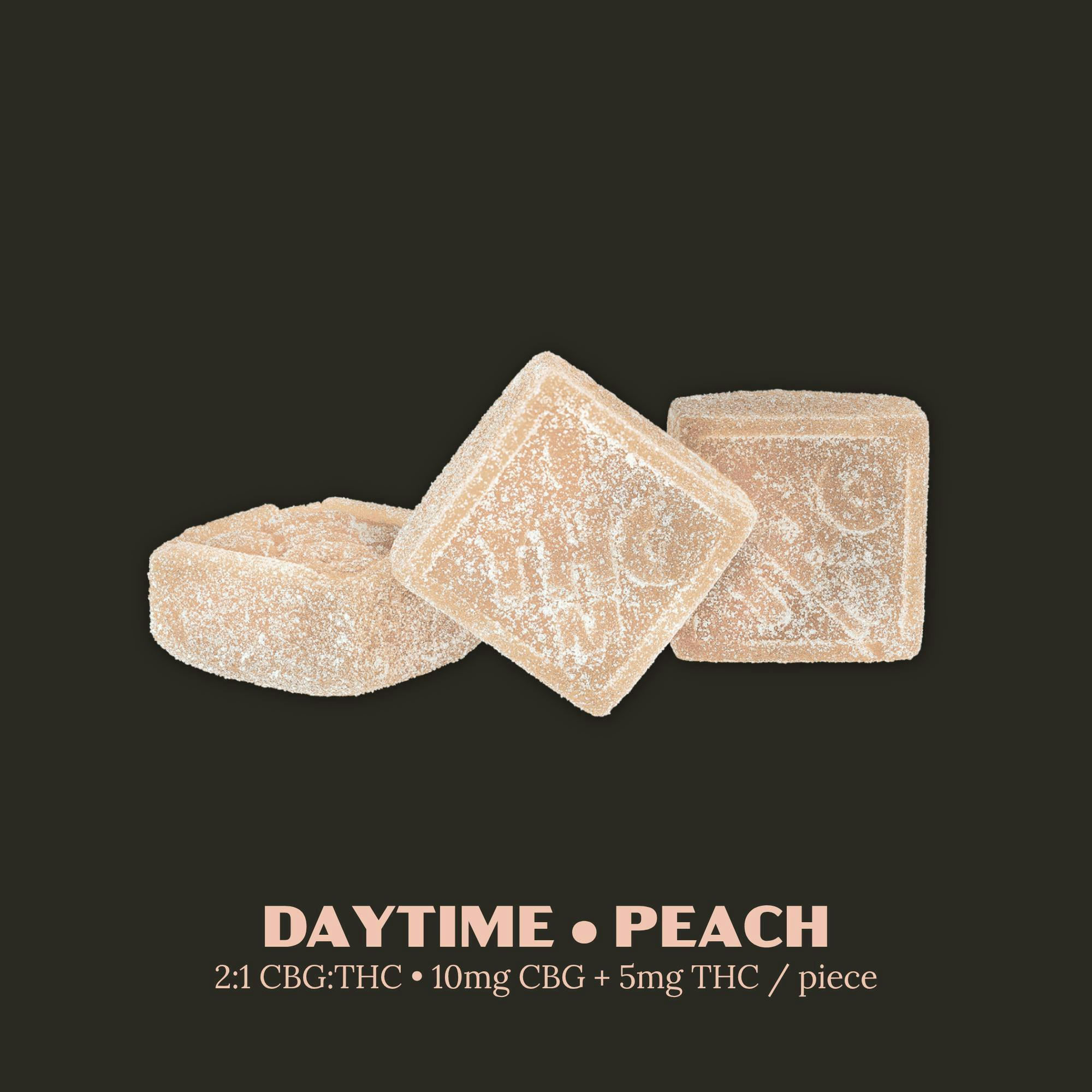 Peach 1:2 THC:CBG Daytime Gummies | 50mg | 10ct | 5mg/ea