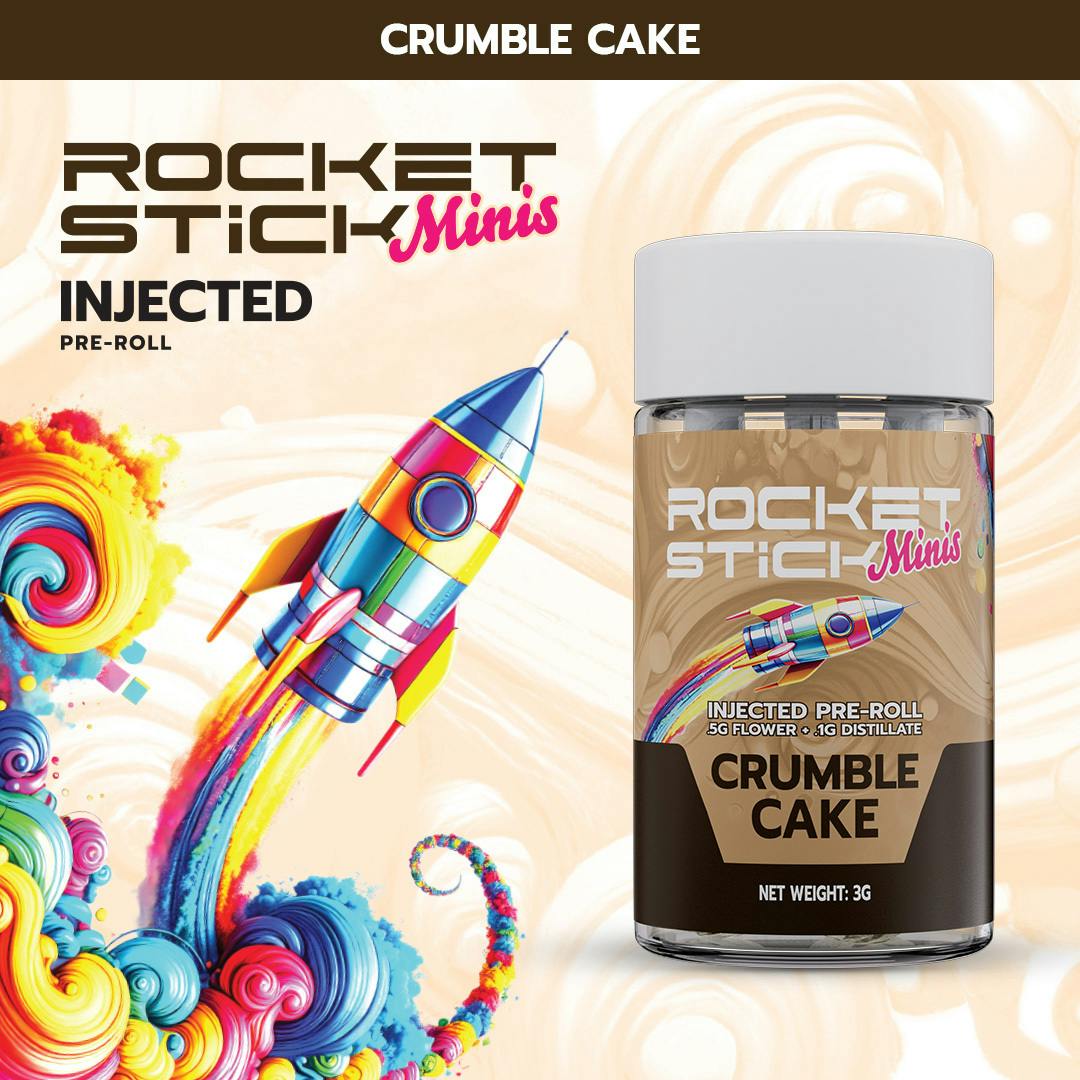 Crumble Cake | Infused Mini | 0.6g each | 5pk by Rocket