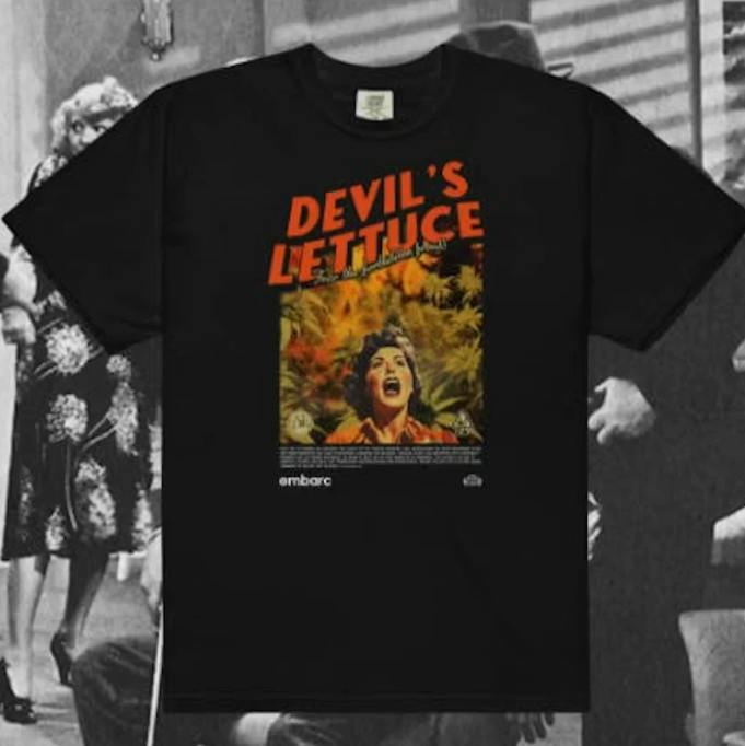 EMBARC - DEVIL'S LETTUCE FORBIDDEN FROND SWEATSHIRT CREW [L] BLACK