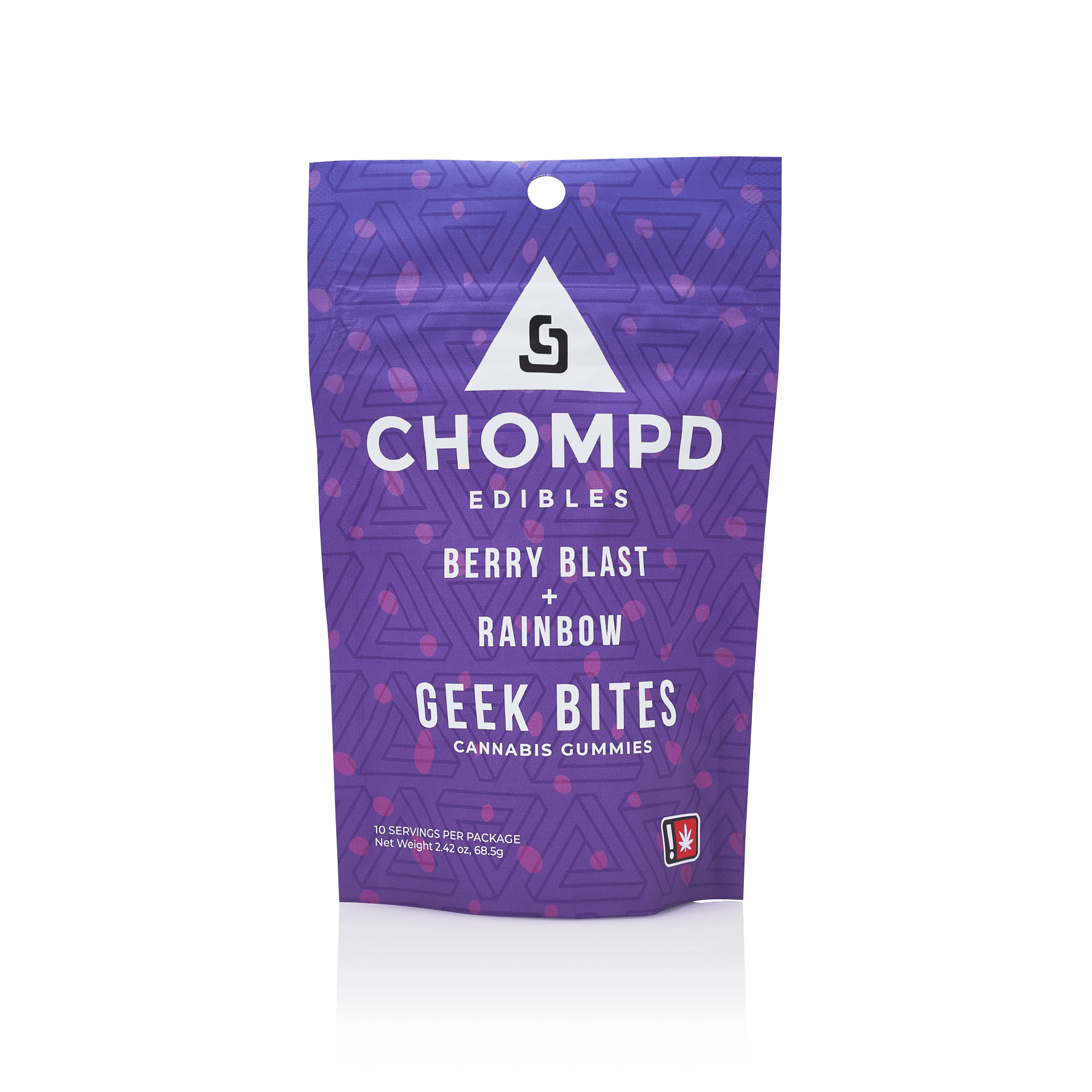 Berry Blast Rainbow Geek Bites | Chocolates | 10pk | 10.1mg/ea cannabis product