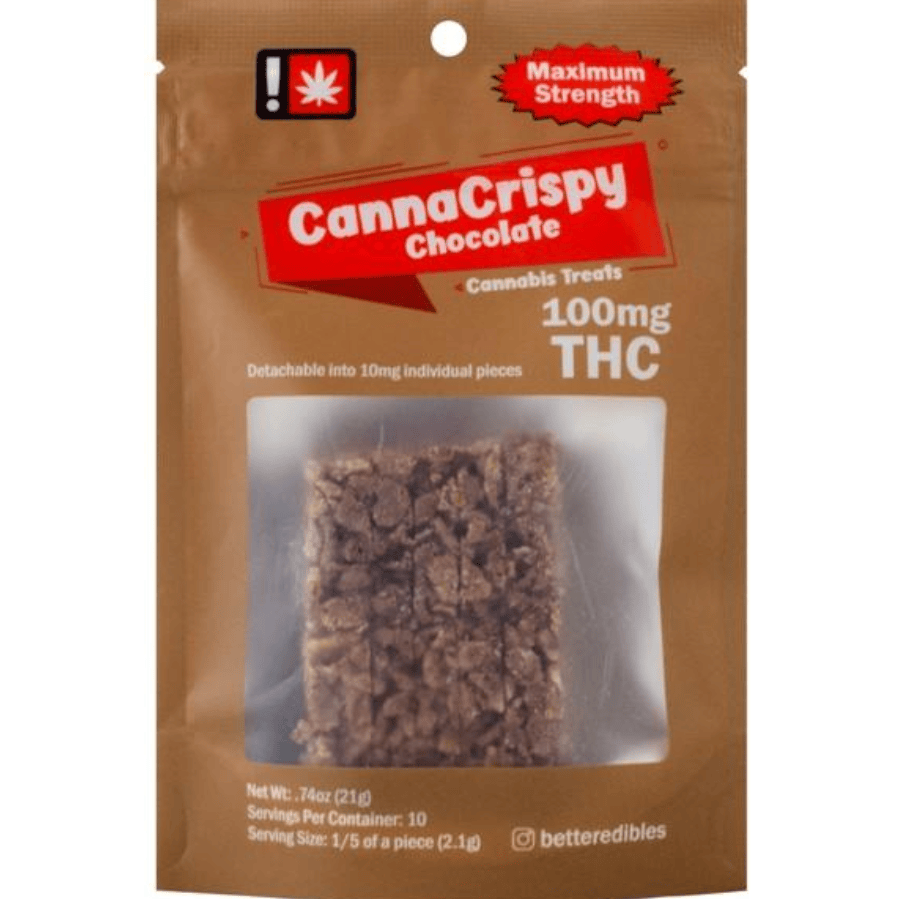 CannaCrispy - Chocolate (I) - Rice Krispy 100mg: Baked Goods