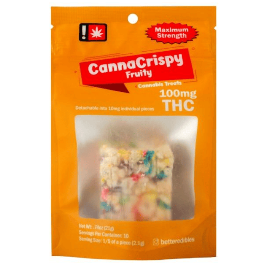 CannaCrispy - Fruity (S) - 1pc Rice Krispy 100mg: Baked Goods