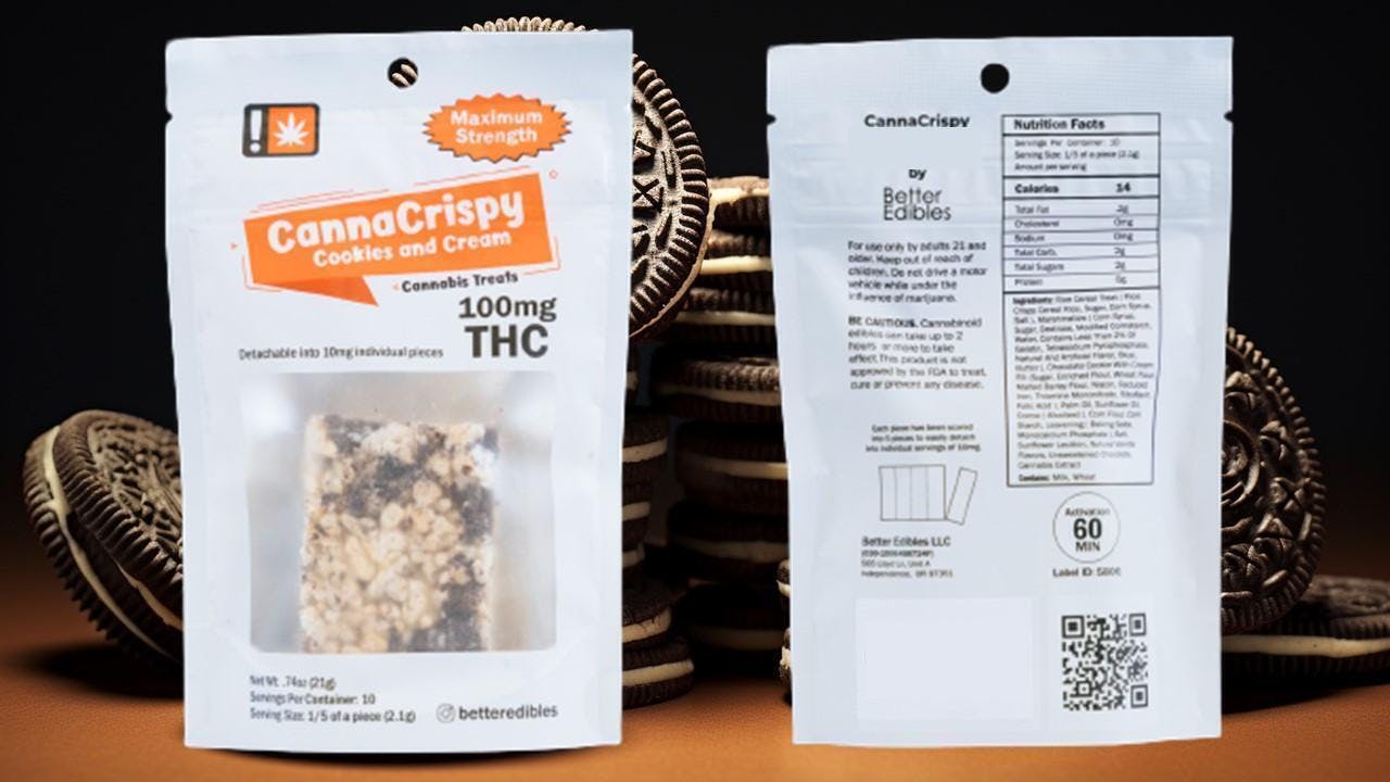 CannaCrispy Cookies & Cream: Baked Goods