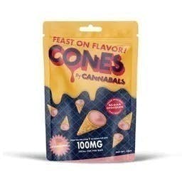 Strawberry Waffle Cone Bites | 100mg | 10ct | 10mg/ea by Cannabals