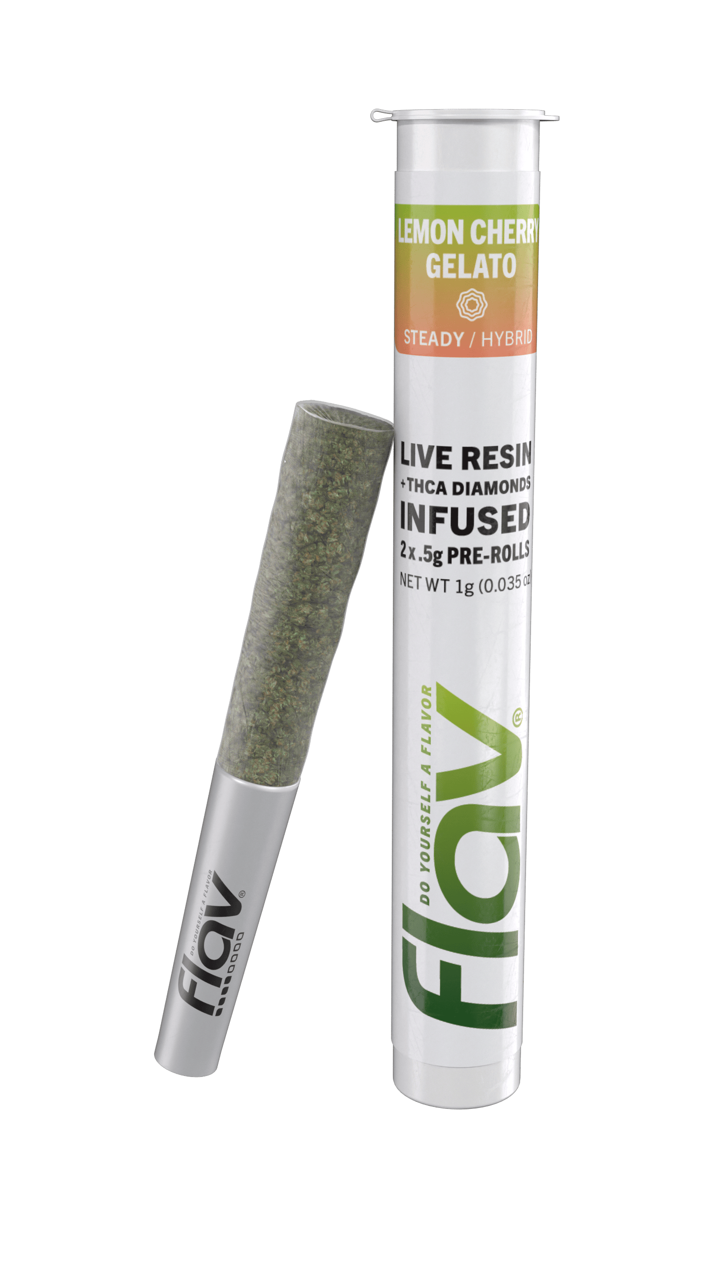 Live Resin + THCA Infused Preroll Pack - 2 x 0.5g - Lemon Cherry Gelato