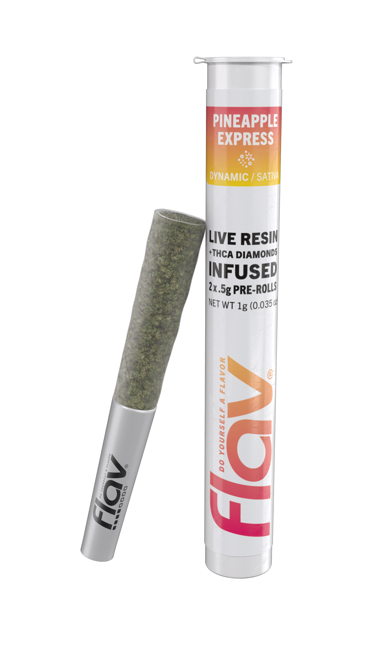 Live Resin + THCA Infused Preroll Pack - 2 x 0.5 - Pineapple Express