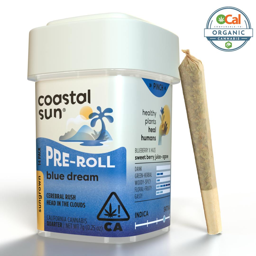 Blue Dream Sungrown 0.5g Pre-Roll 14pk 7g by Coastal Sun