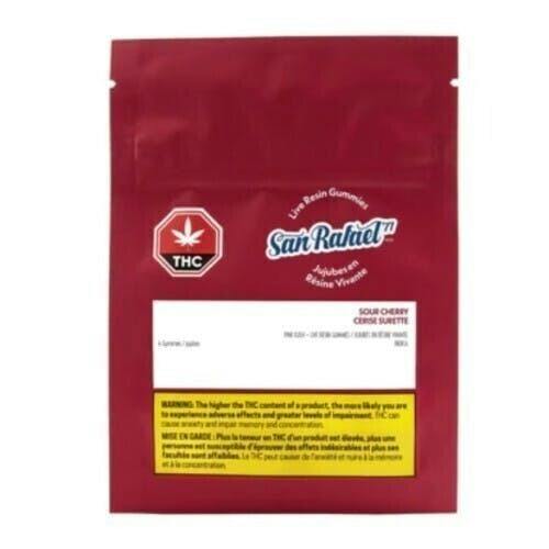 Sour Cherry | Live Resin Gummies | 10mg | 4pk | 2.4mg/ea