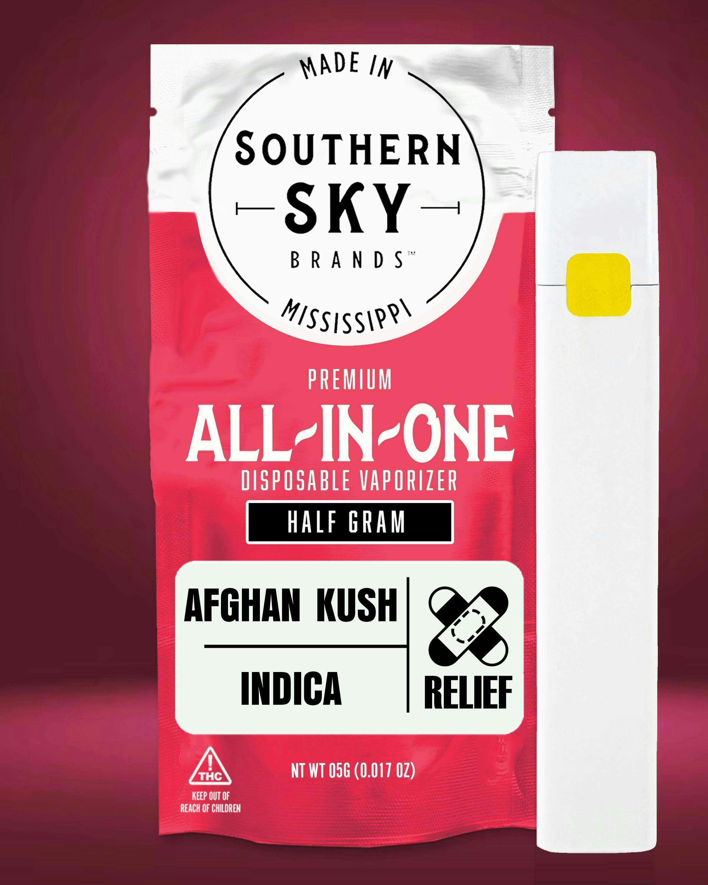 Afghan Kush | Disposable | 0.5g at Southern Sky Wellness Medical Cannabis Dispensary Pearl MS