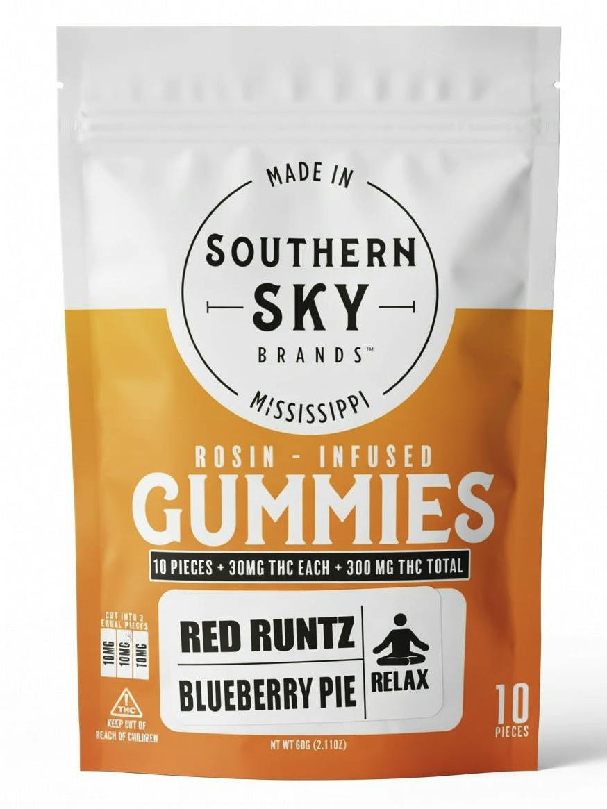 Blueberry Pie x Red Runtz Rosin Gummies | 300mg | 10ct | 30mg/ea