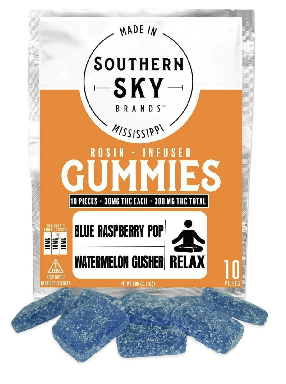 Blue Raspberry Pop x Watermelon Gusher Gummies · 300mg · 10ct