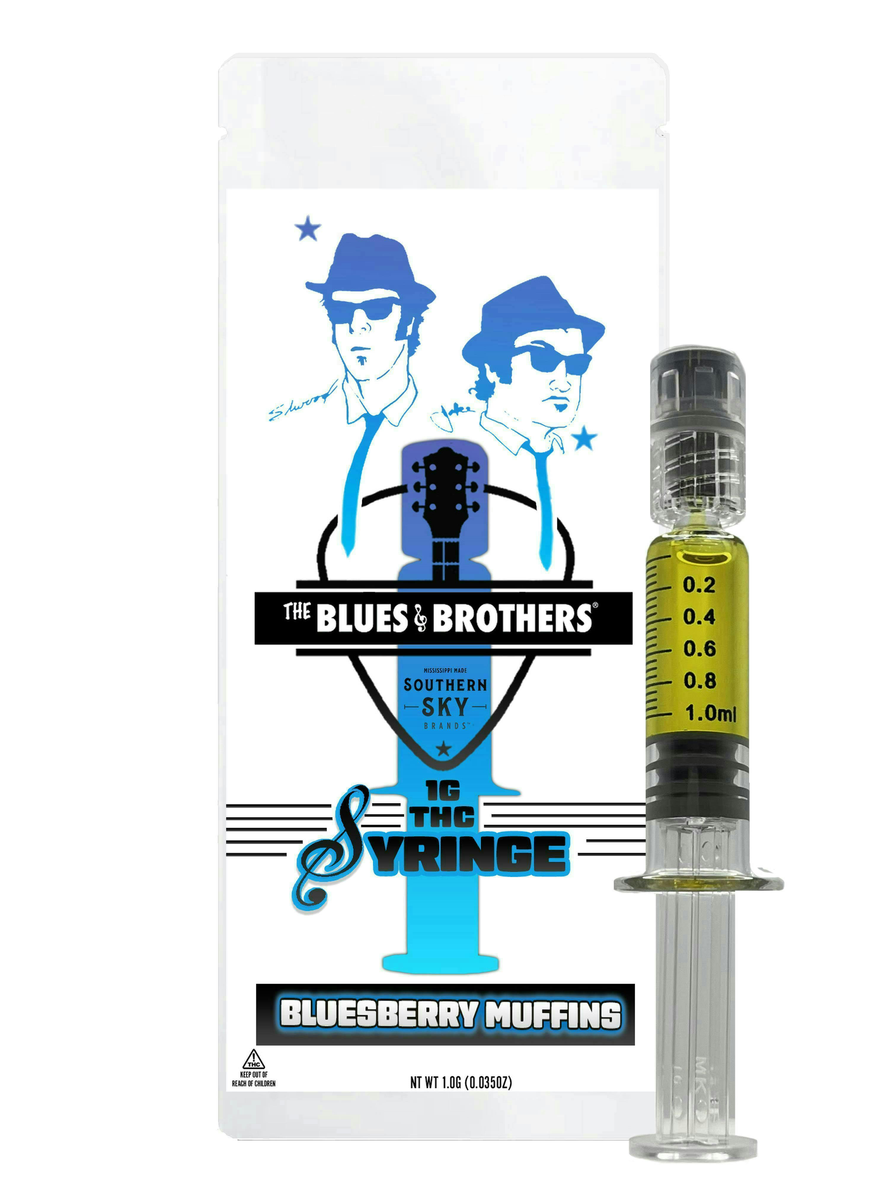 Bluesberry Muffins | The Blues Brothers THC Syringe | 1g by Southern Sky Brands