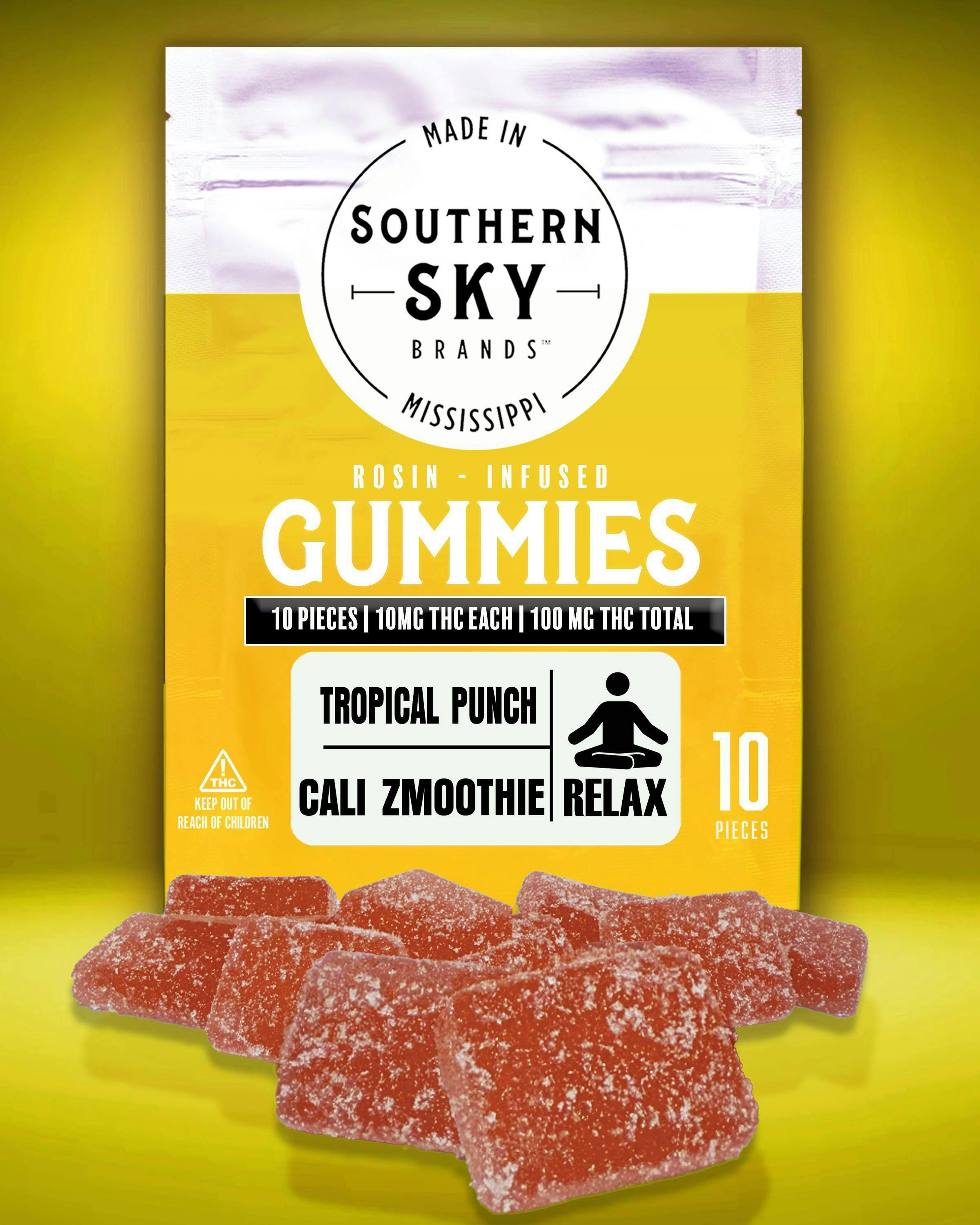 Tropical Punch x Cali Zmoothie Gummies | 100mg | 10ct | 10mg/ea