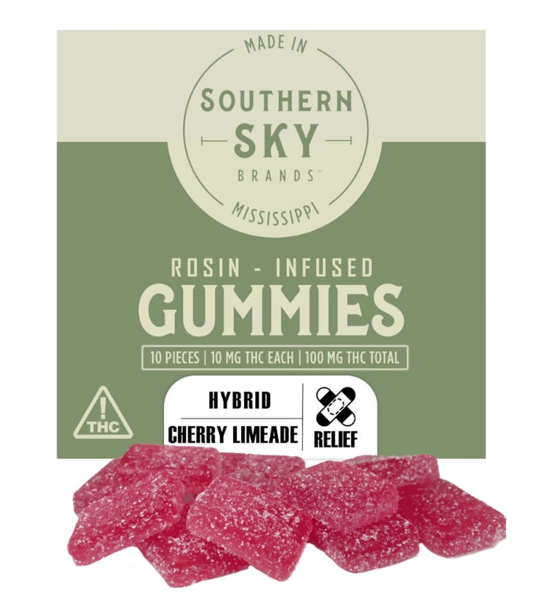 Cherry Limeade Rosin Gummies | 100mg | 10ct | 10mg/ea by Southern Sky Brands