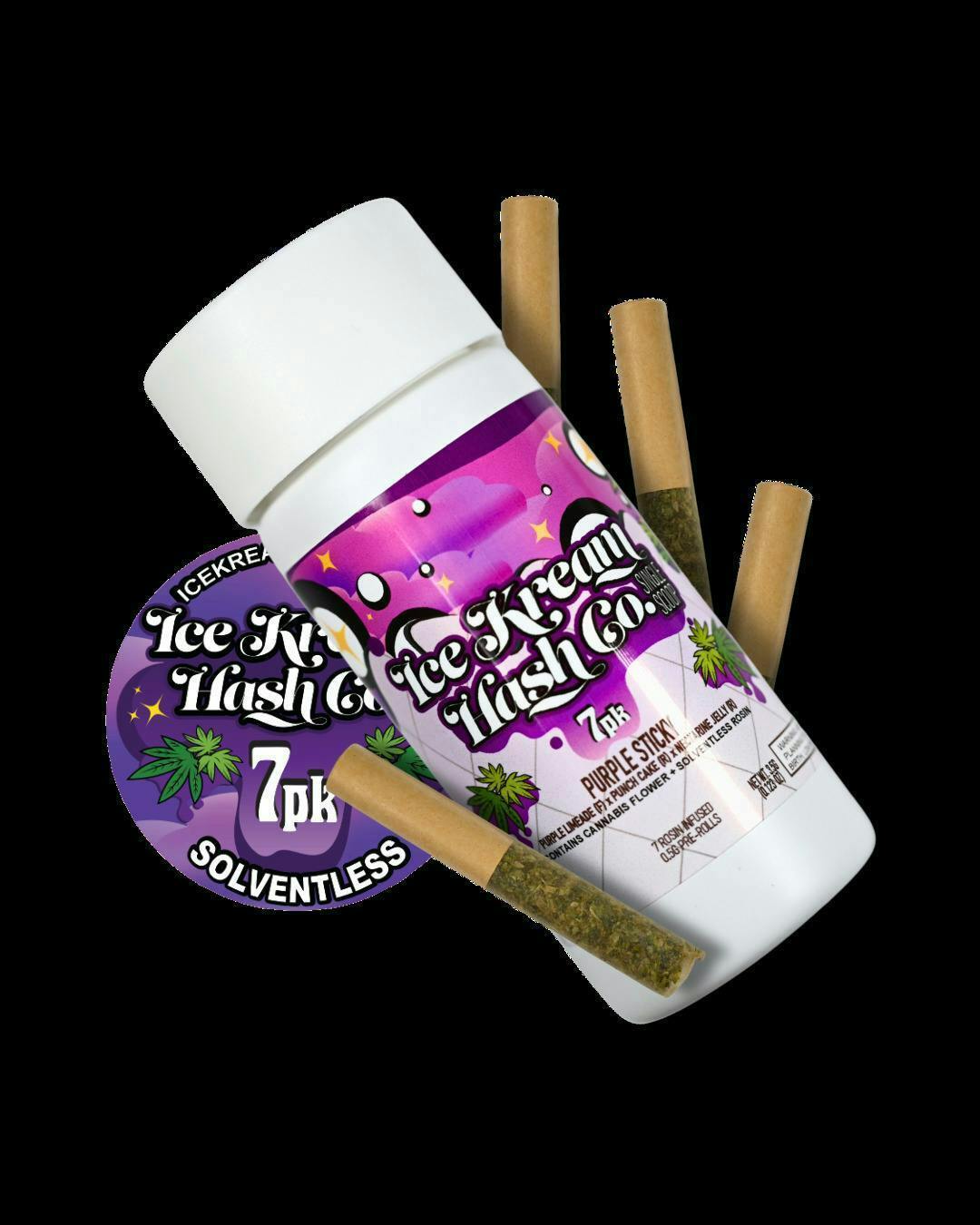 Purple Sticky | Single Scoop Rosin Infused Minis | 0.5g each | 7pk by Ice Kream Hash Co.