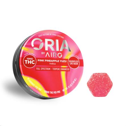 Pink Pineapple Yuzu | Oria - Full Spectrum | 100mg Live Rosin Gummies by Airo Brands