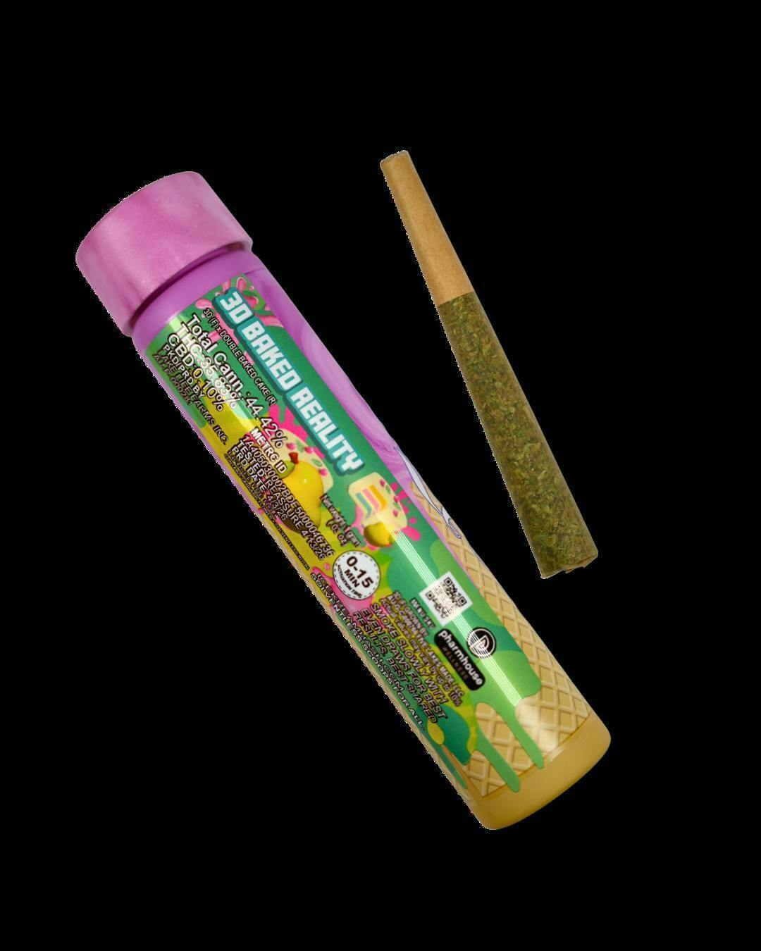 3D Baked Reality | Rosin Infused Joint | 1g by Ice Kream Hash Co.