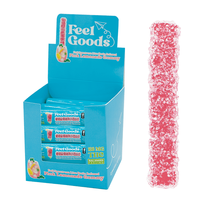 Pink Lemonade Gummy Straws | Gummies | 100mg/ea at Elevation 2150 Dispensary