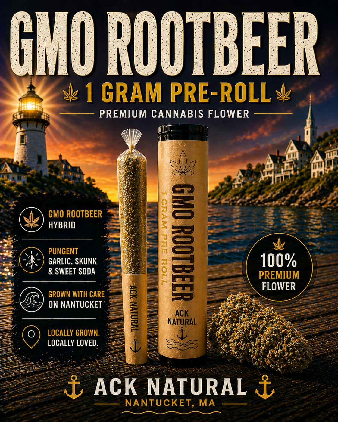 GMO Rootbeer | Joints | 1g at ACK Natural Cannabis Dispensary