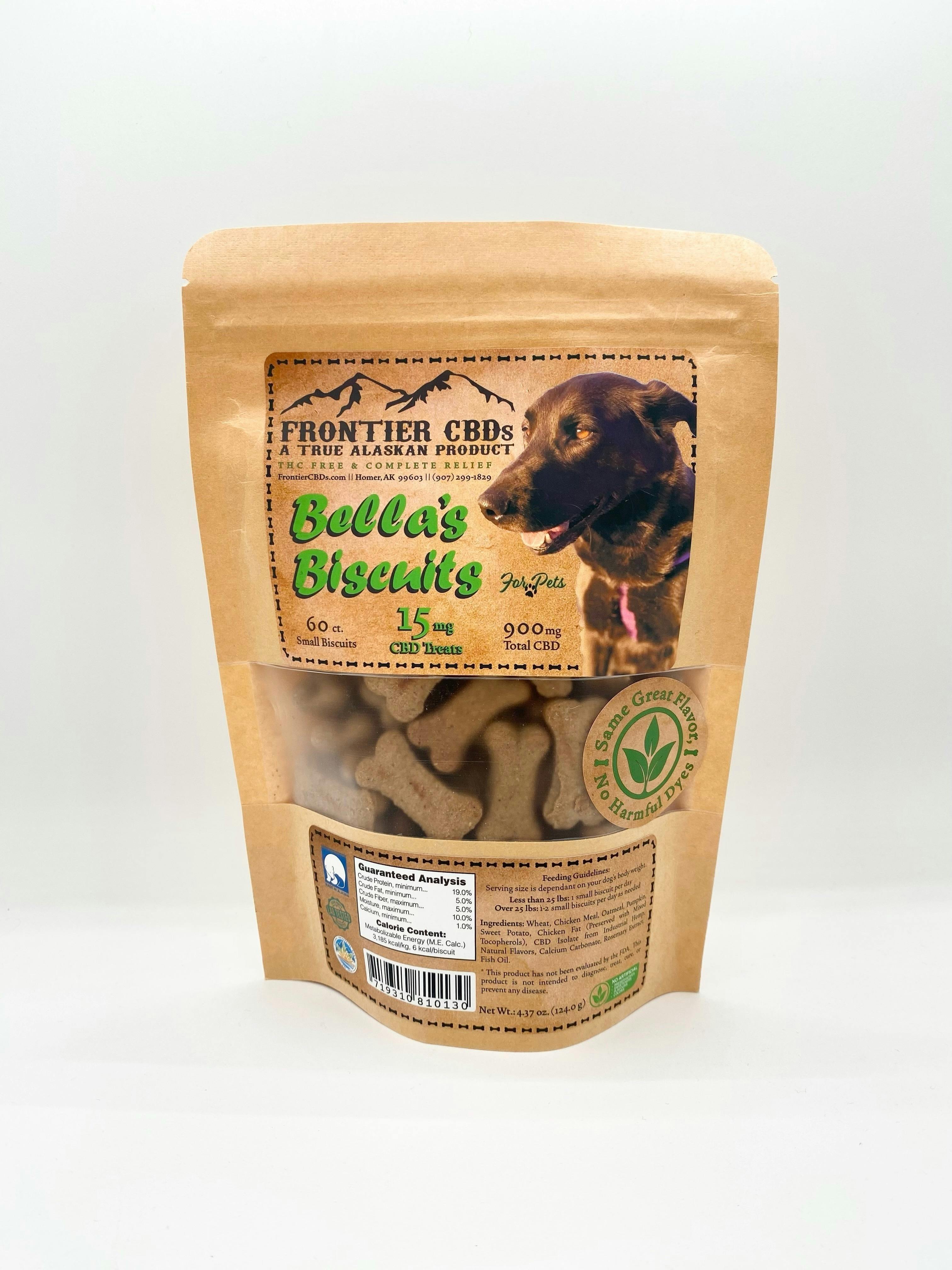 Bella's Biscuits CBD Dog Treats 15mg | Baked Goods | 60pk