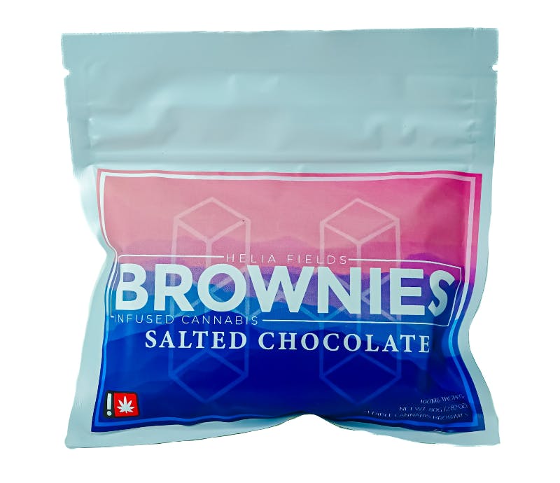 Helia Fields Salted Chocolate Brownie 100mg: Baked Goods