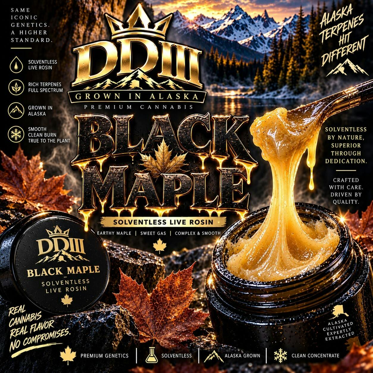 Black Maple | Solventless | Rosin | 1g