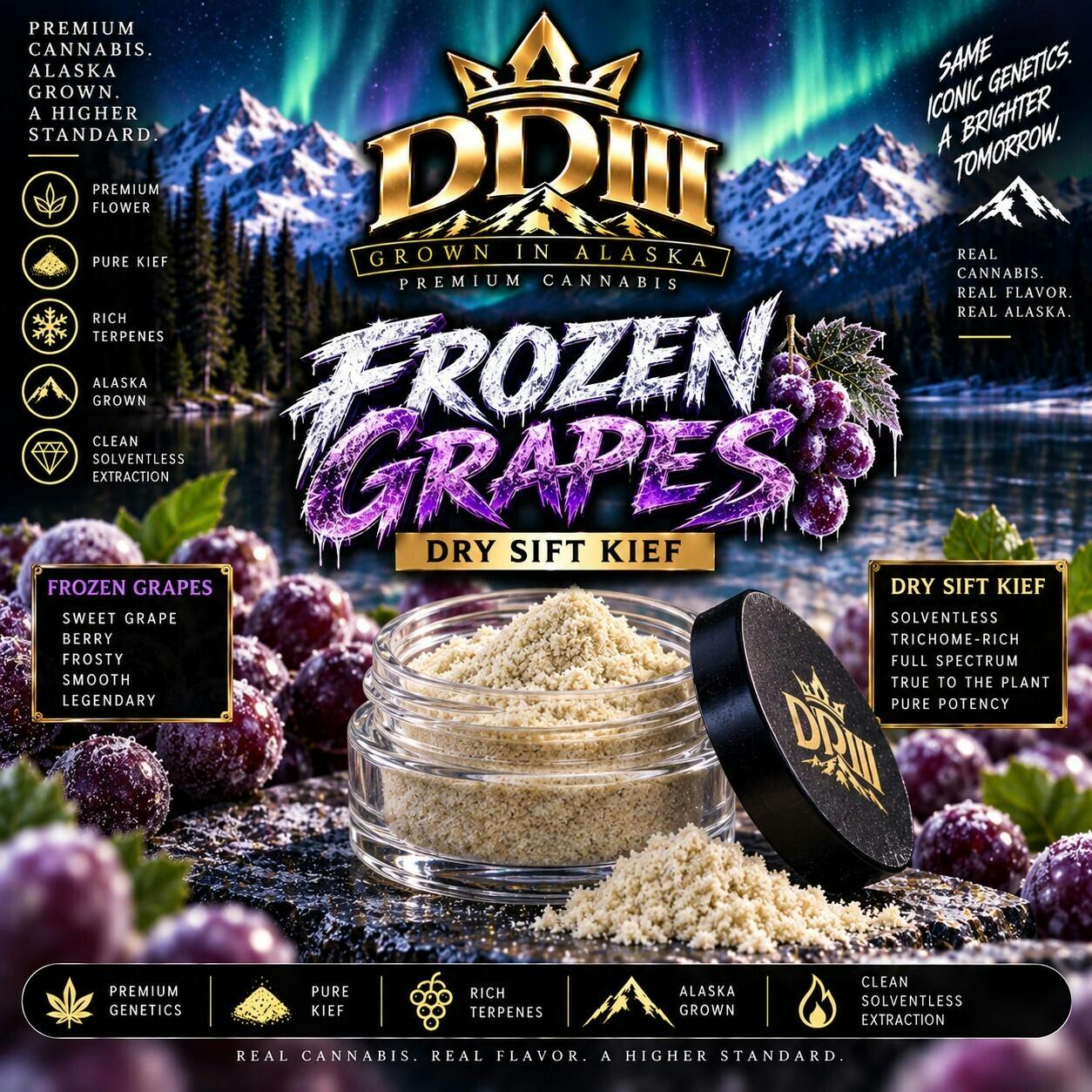 Frozen Grapes | Solventless | Kief | 1g