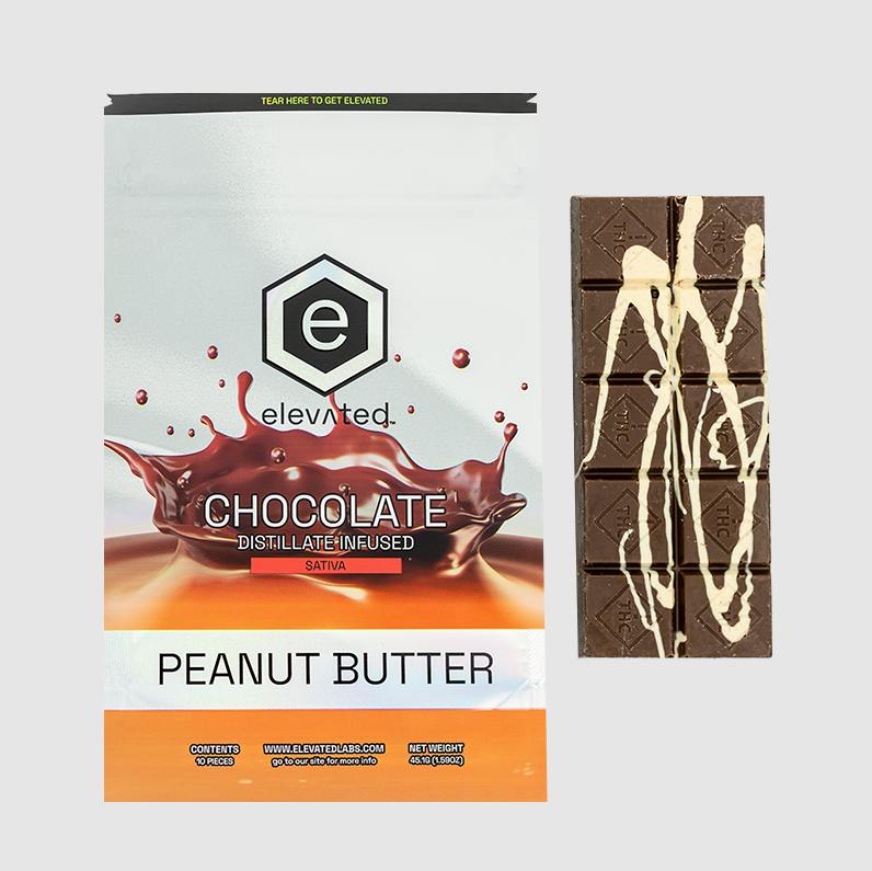 Distillate Peanut Butter Chocolate | 500mg | 10ct | 50mg/e by Elevated Labs
