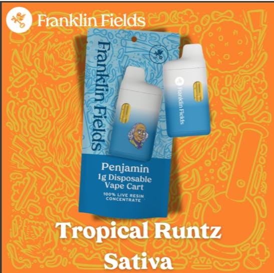 Franklin Fields Penjamin Tropical Runtz 1G Live Resin Disposable Vape by Franklin Fields