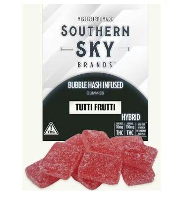 Tutti Frutti Bubble Hash Gummies | 100mg | 10ct | 10mg/ea by Southern Sky Brands