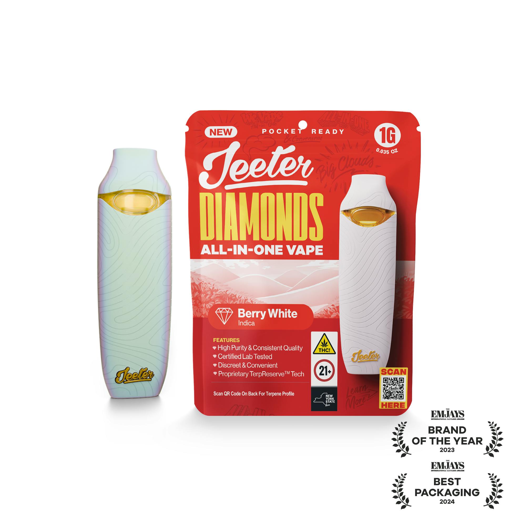 Jeeter | Berry White | Diamonds Disposable | 1g by Jeeter