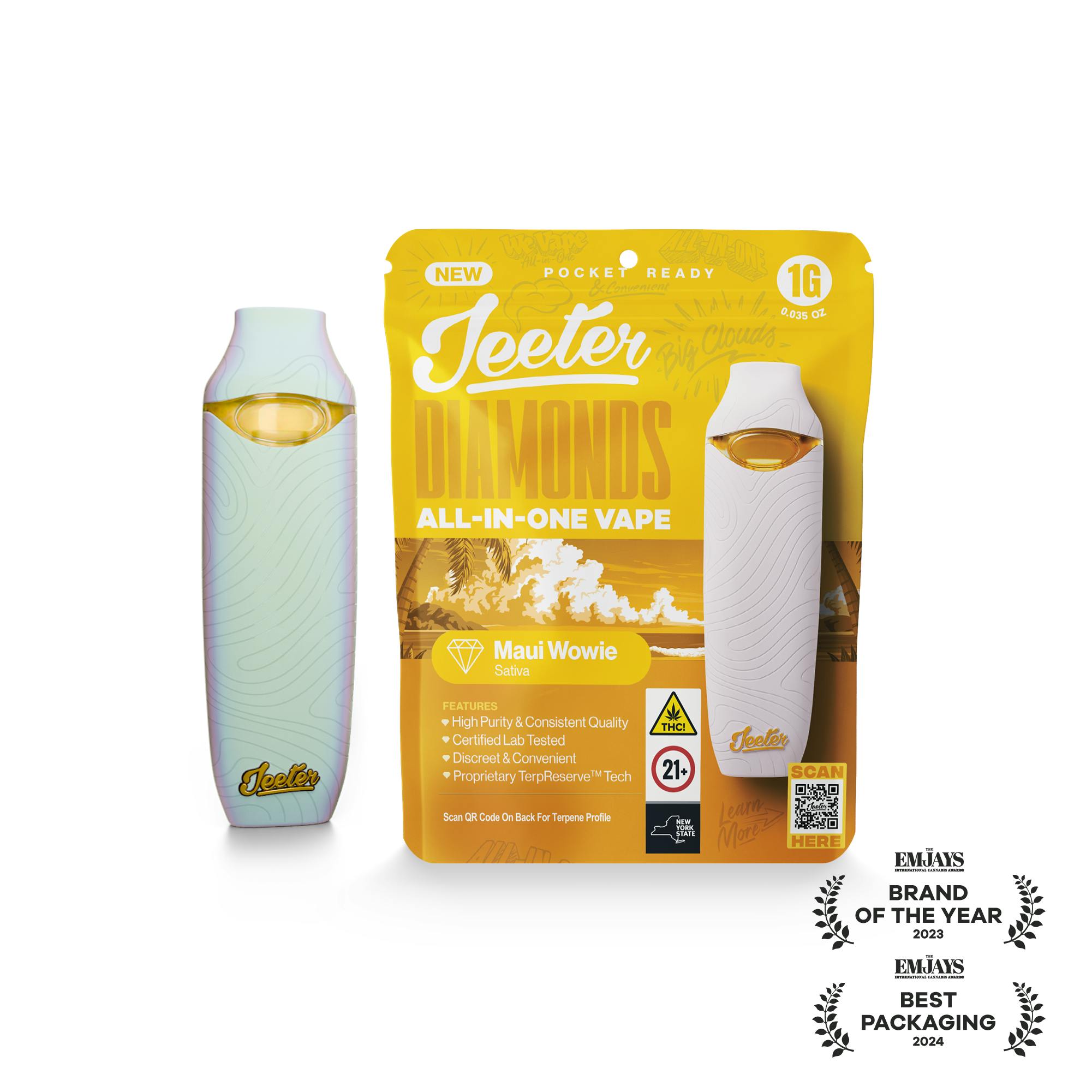 Jeeter | Maui Wowie | Diamonds Disposable | 1g by Jeeter