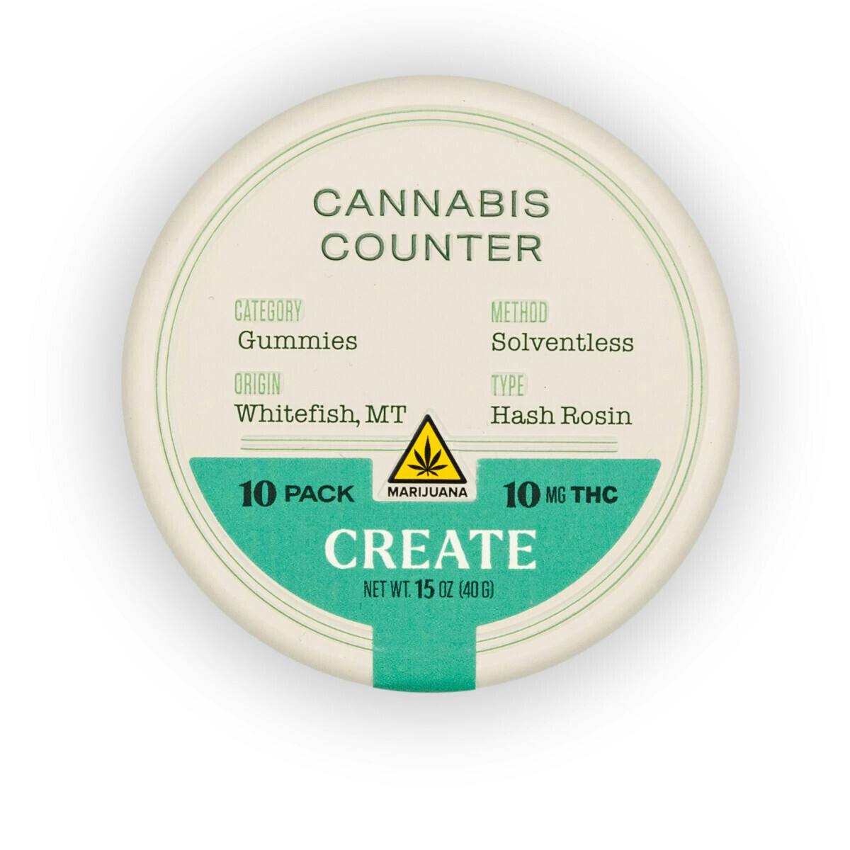 Create Hash Rosin | Gummies | 10pk | 10mg/ea