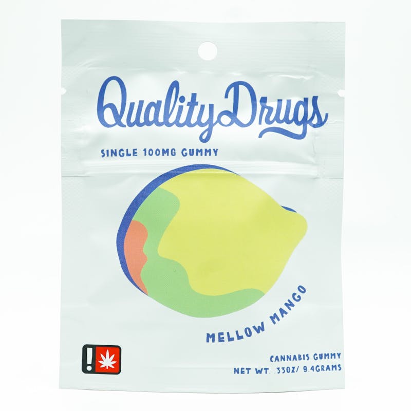 Quality Drugs Mango Single Gummy 100mg: Gummies - 100mg/ea