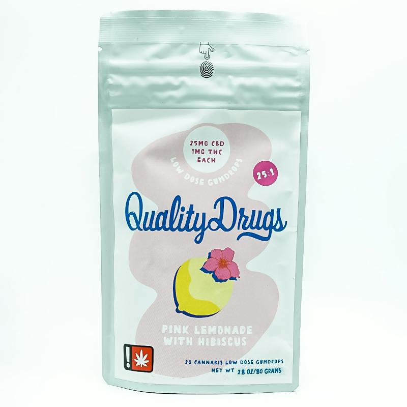 Pink Lemonade Hibiscus Gumdrops | Gummies | 20pk | 1mg/ea