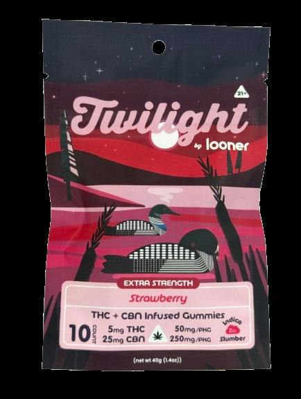Looner Twilight | Strawberry | Gummies | 50 mg THC + 250 mg CBN | Gummies |