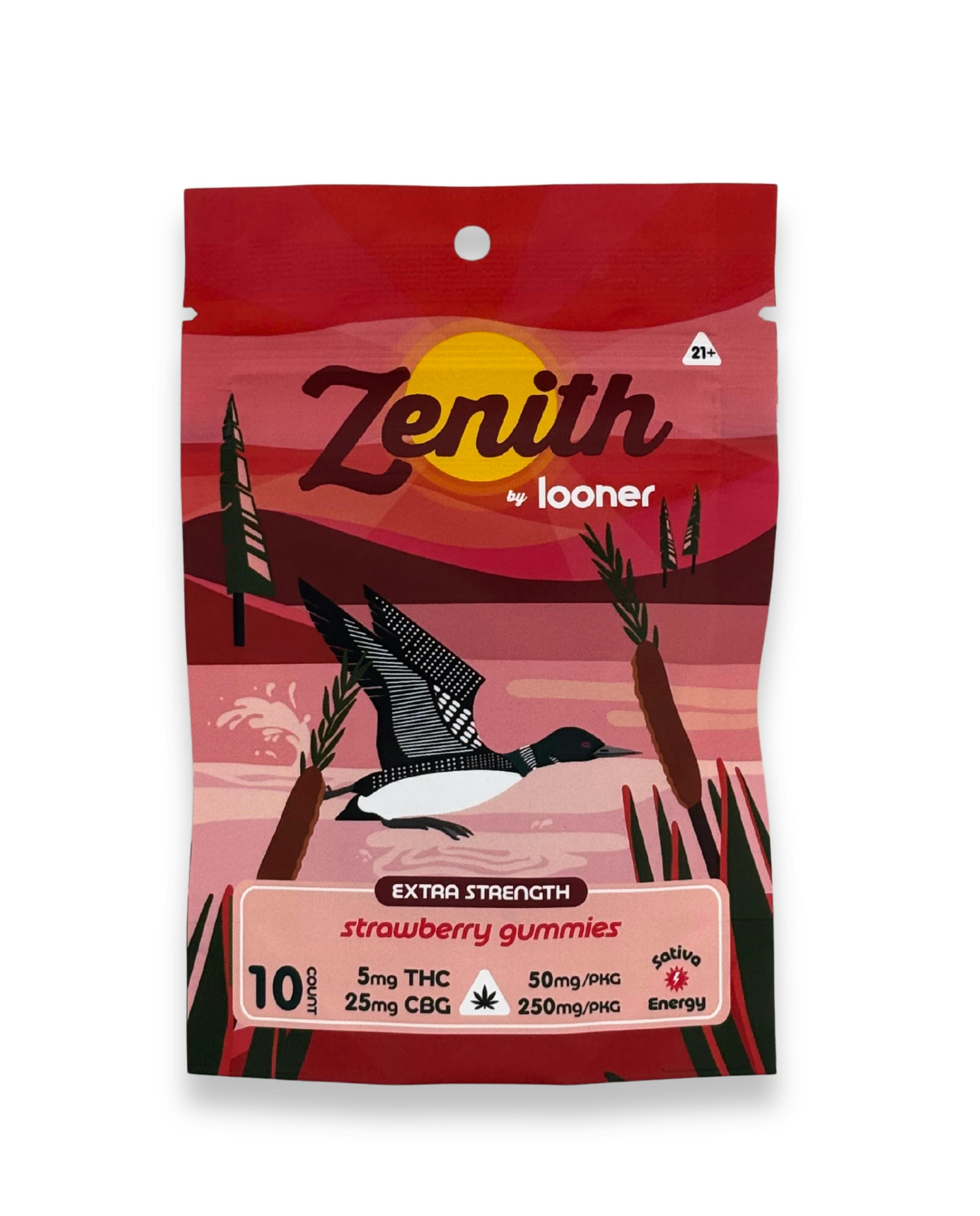 Looner Zenith | Strawberry | Gummies | 50 mg THC + 250 mg CBG | Gummies | 1