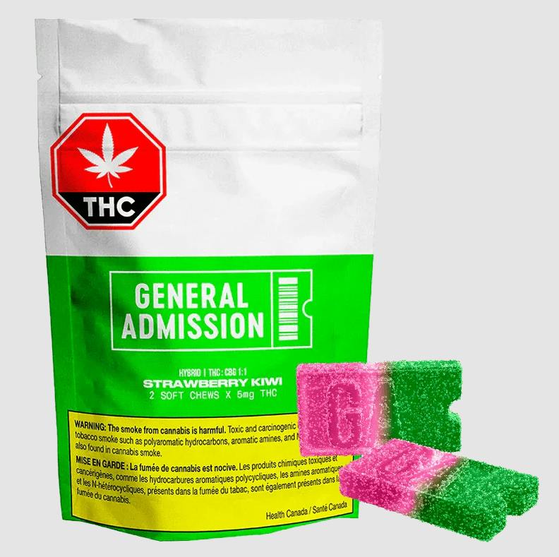 1:1 Strawberry Kiwi Gummies | 10mg | 2ct | 5mg/ea