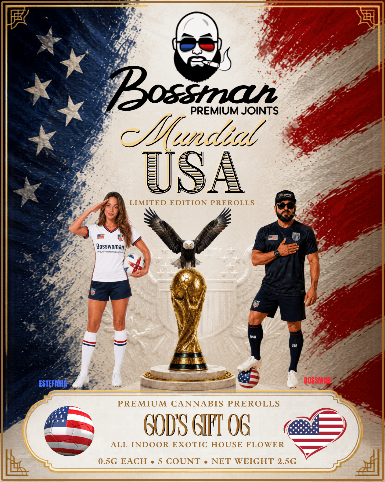 Bossman Mundial USA Edition Mini Pre-Rolls