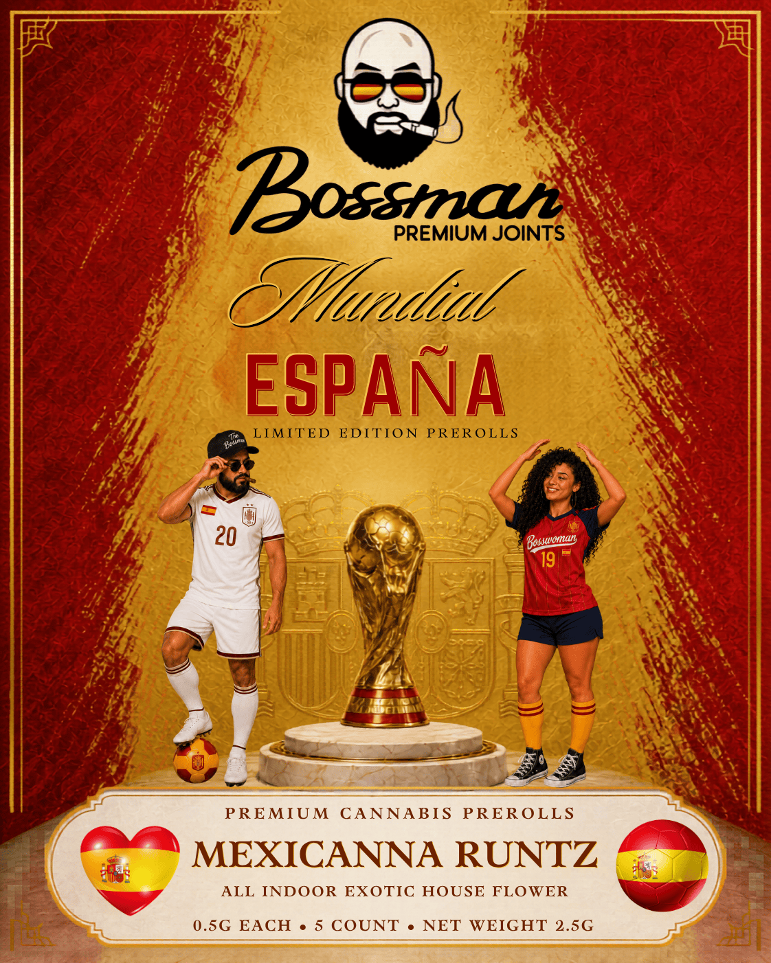 Bossman Mundial Spain Edition Mini Pre-Rolls