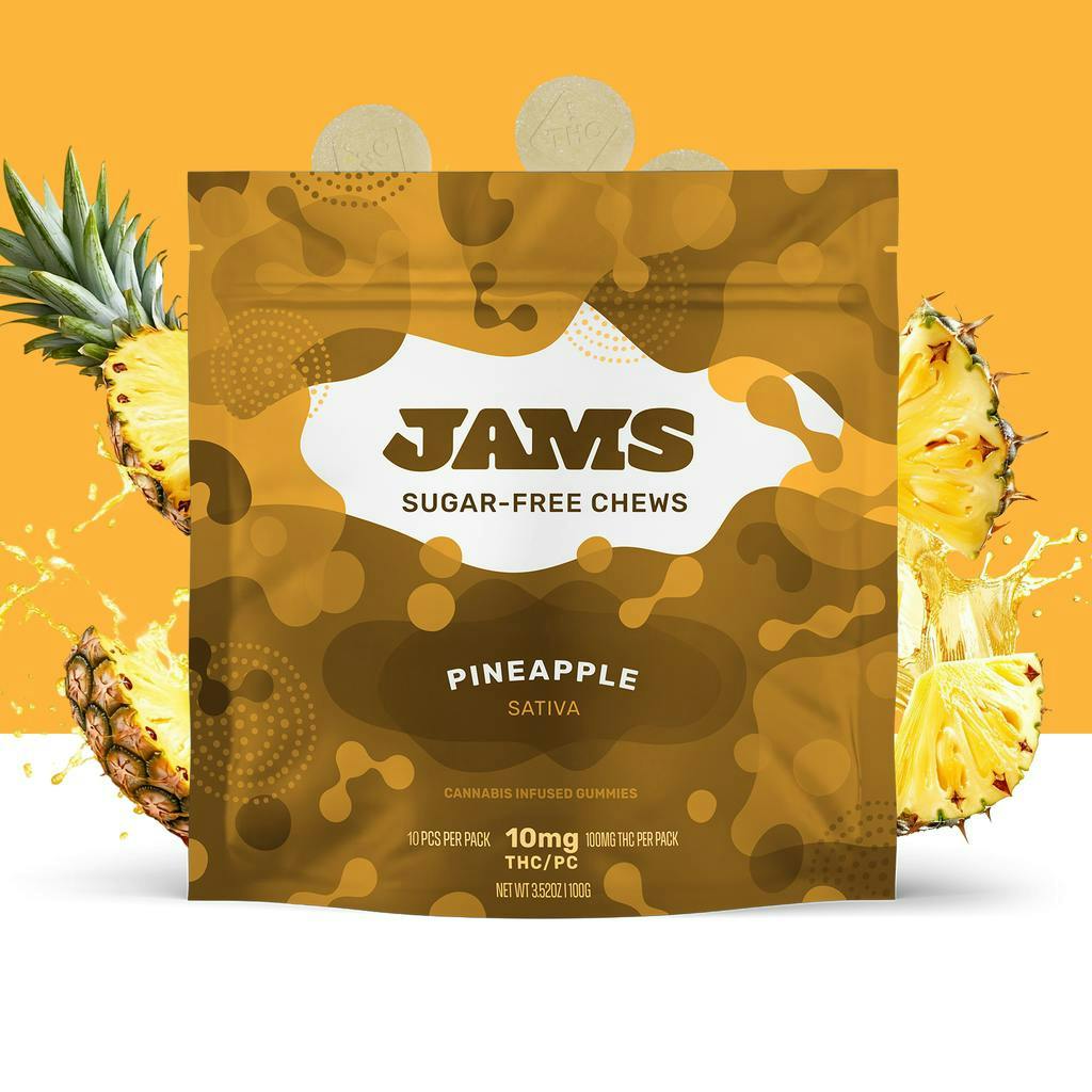 Pineapple Jellies | 100mg | 10ct | 10mg/ea by JAMS