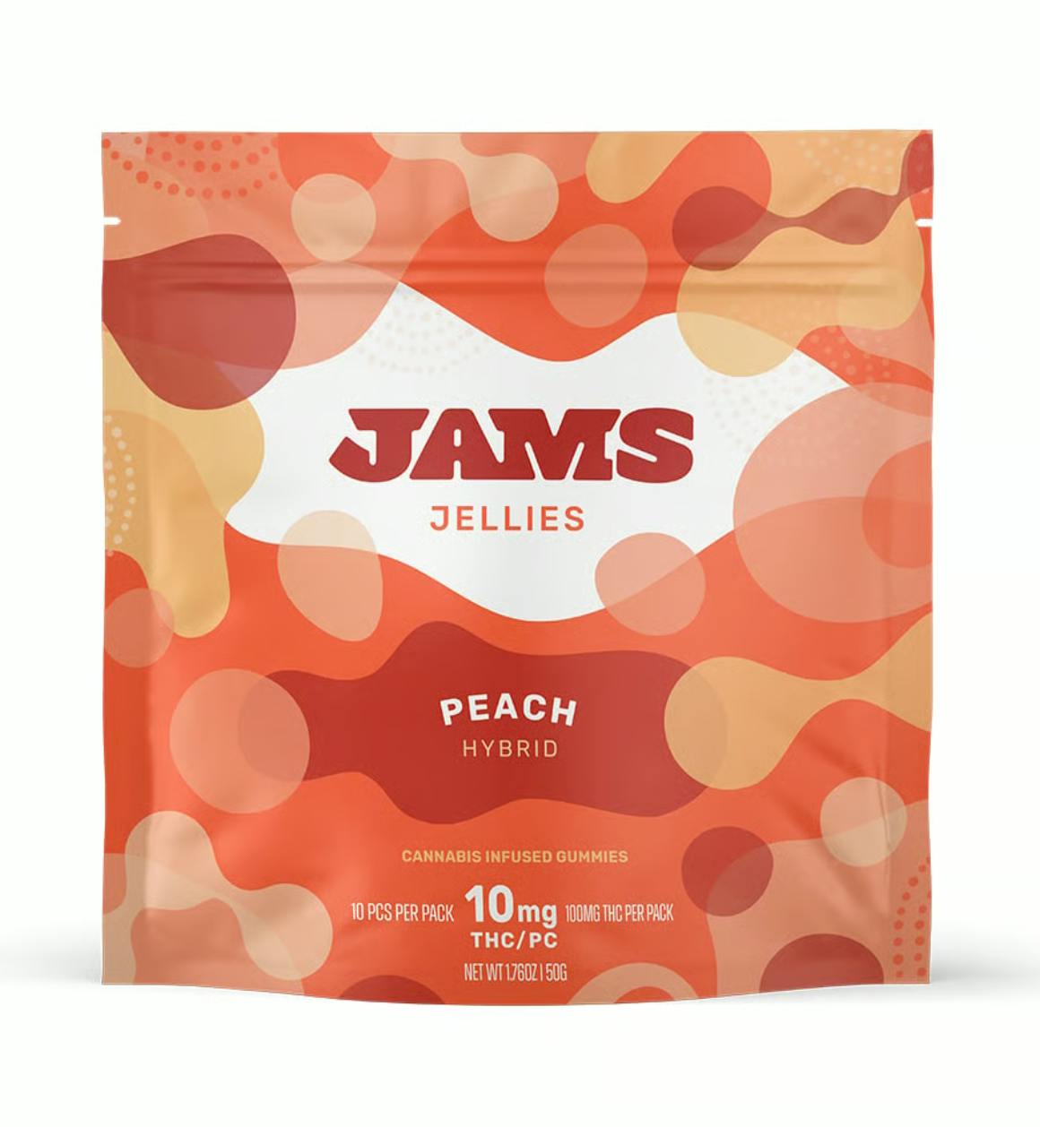 Peach Jellies | 100mg | 10ct | 10mg/ea