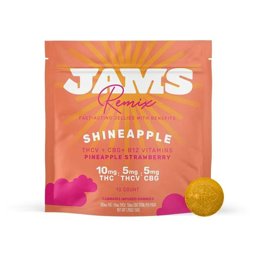 Shineapple 2:1:1 THC:THCV:CBG Jellies | 100mg | 20ct | 5mg/ea by JAMS